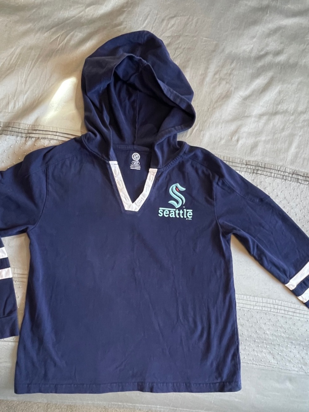 Seattle Kraken Hoodie Pullover Official Fanatics Merch Youth size L - Picture 3 of 7